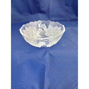 5.5" Mikasa Crystal Etched Floral Glass Bowl